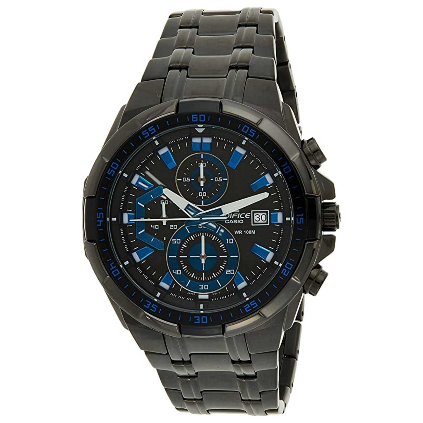 Front view of Casio Edifice Men's Quartz Watch EFR-539BK-1A2VUDF