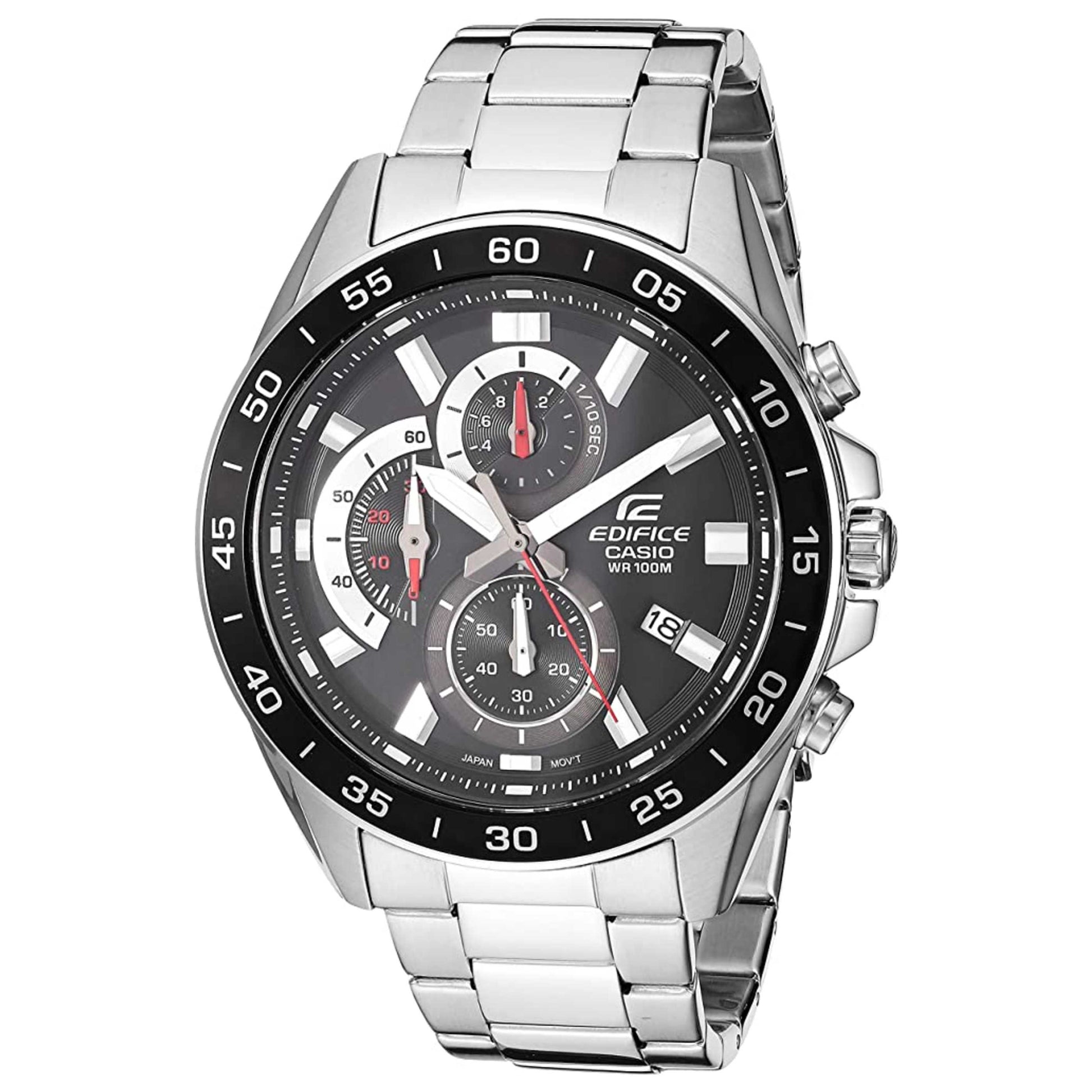 Front view of Casio Edifice Men's Quartz Watch EFV-550D-1AVUDF