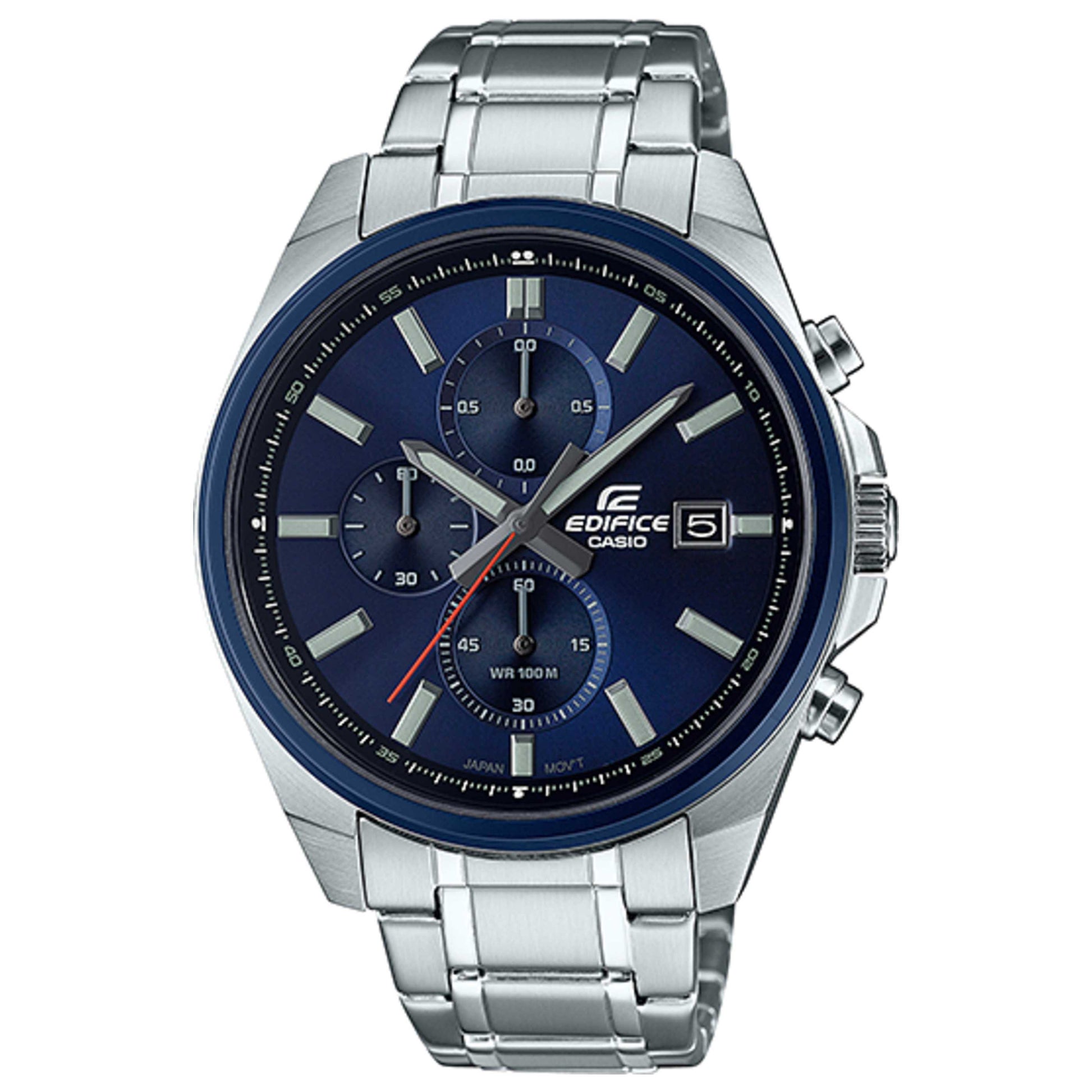 Front view of Casio Edifice Men's Quartz Watch EFV-610DB-2AVUDF
