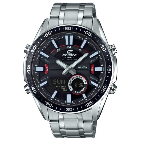 Front view of Casio Edifice Men's Quartz Watch EFV-C100D-1AVDF