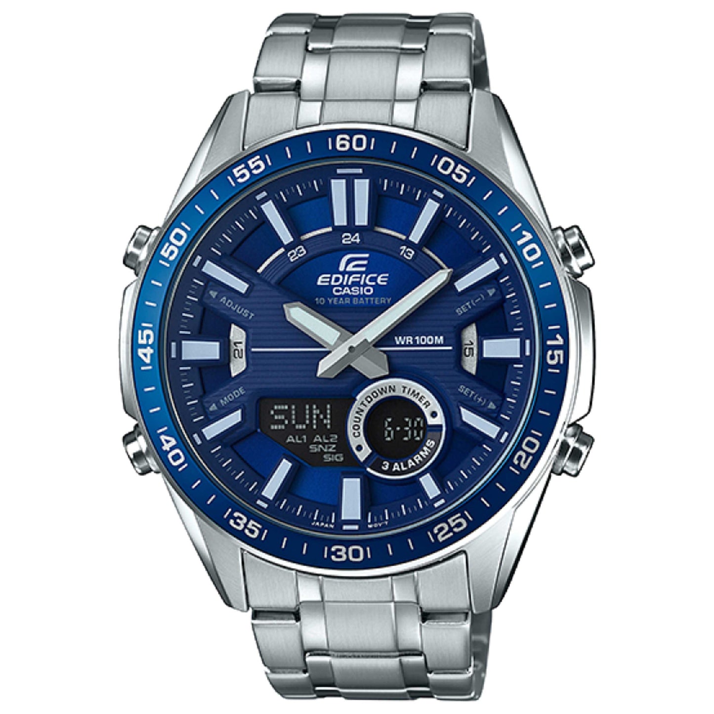 Front view of Casio Edifice Men's Quartz Watch EFV-C100D-2AVDF