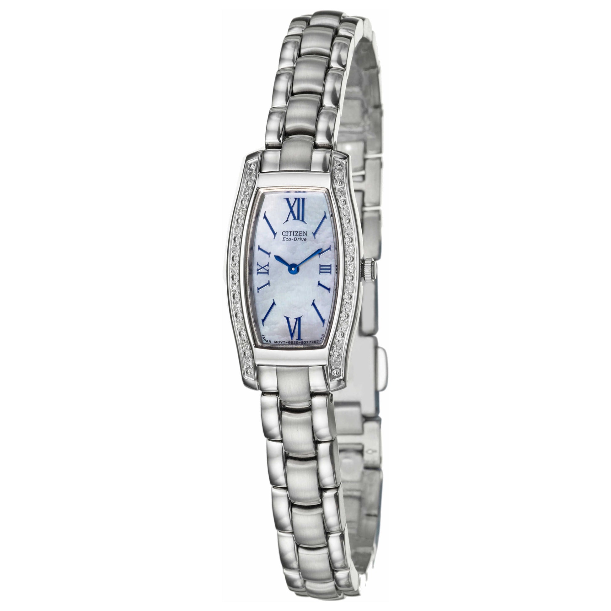 Front view of Citizen Silhouette Women's Solar Powered Quartz Eco-Drive Watch EG2550-59D
