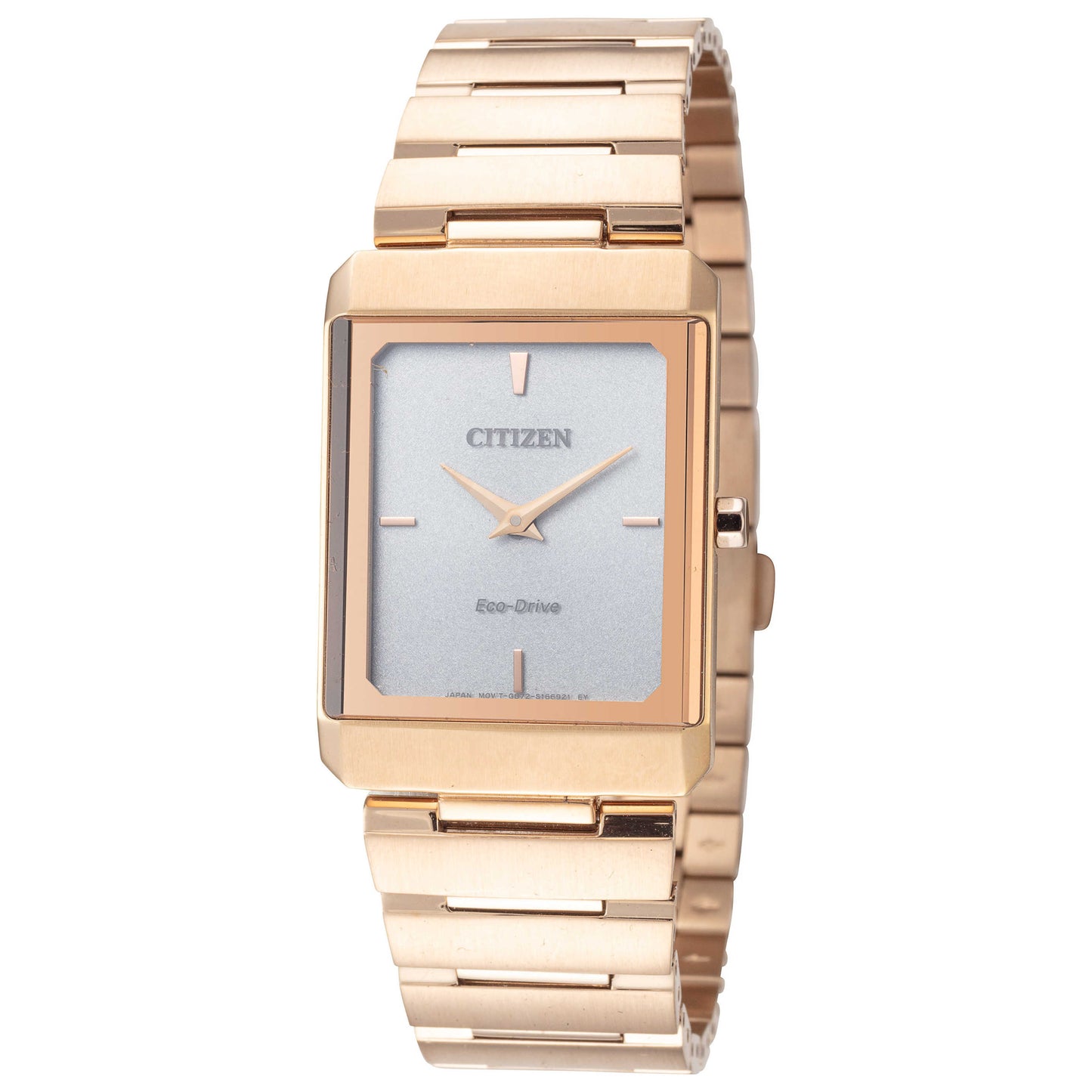 Front view of Citizen Stiletto Unisex Solar Powered Quartz Eco-Drive Watch EG6013-56A