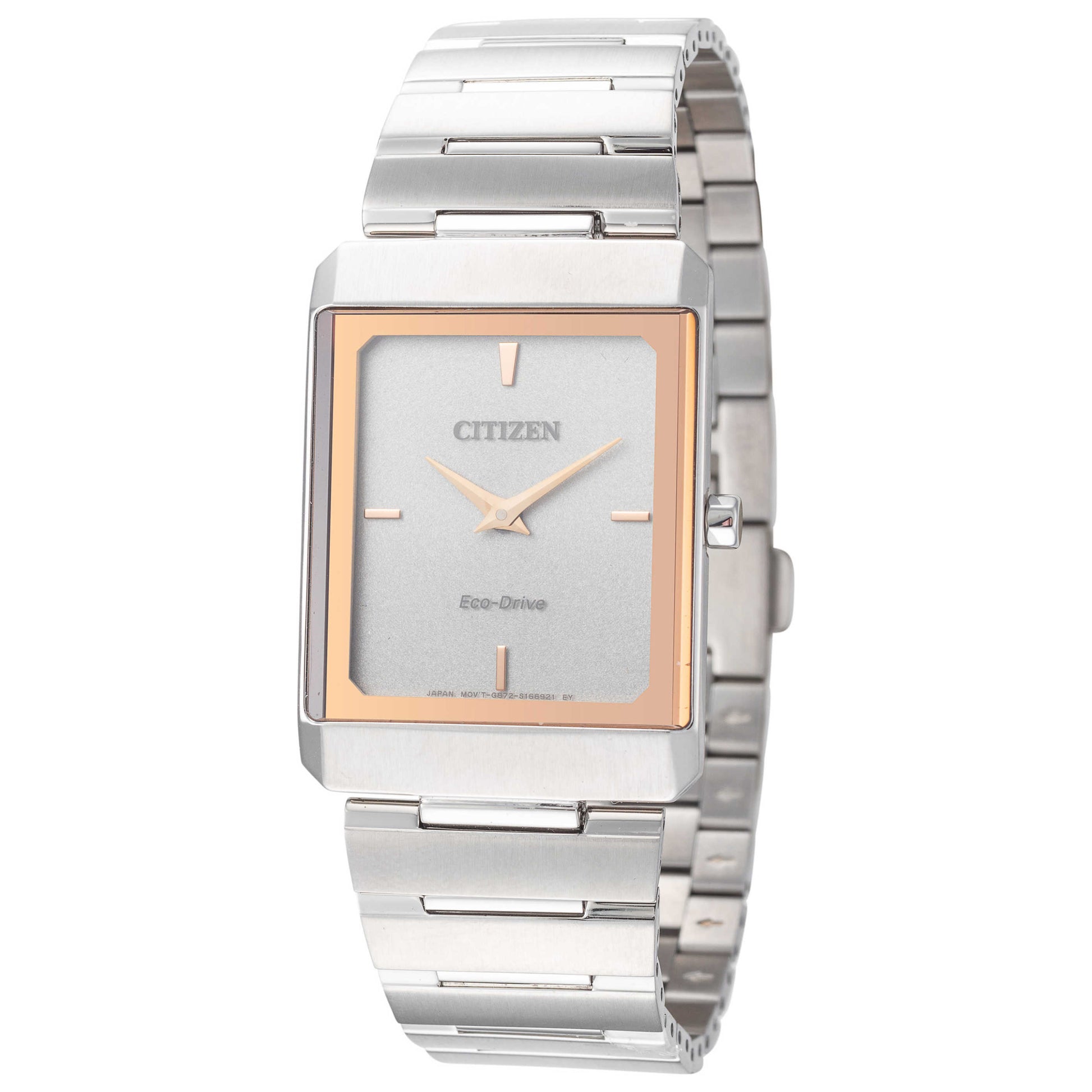 Front view of Citizen Stiletto Unisex Solar Powered Quartz Eco-Drive Watch EG6016-58A