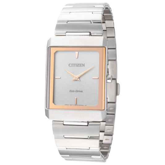 Front view of Citizen Stiletto Unisex Solar Powered Quartz Eco-Drive Watch EG6016-58A