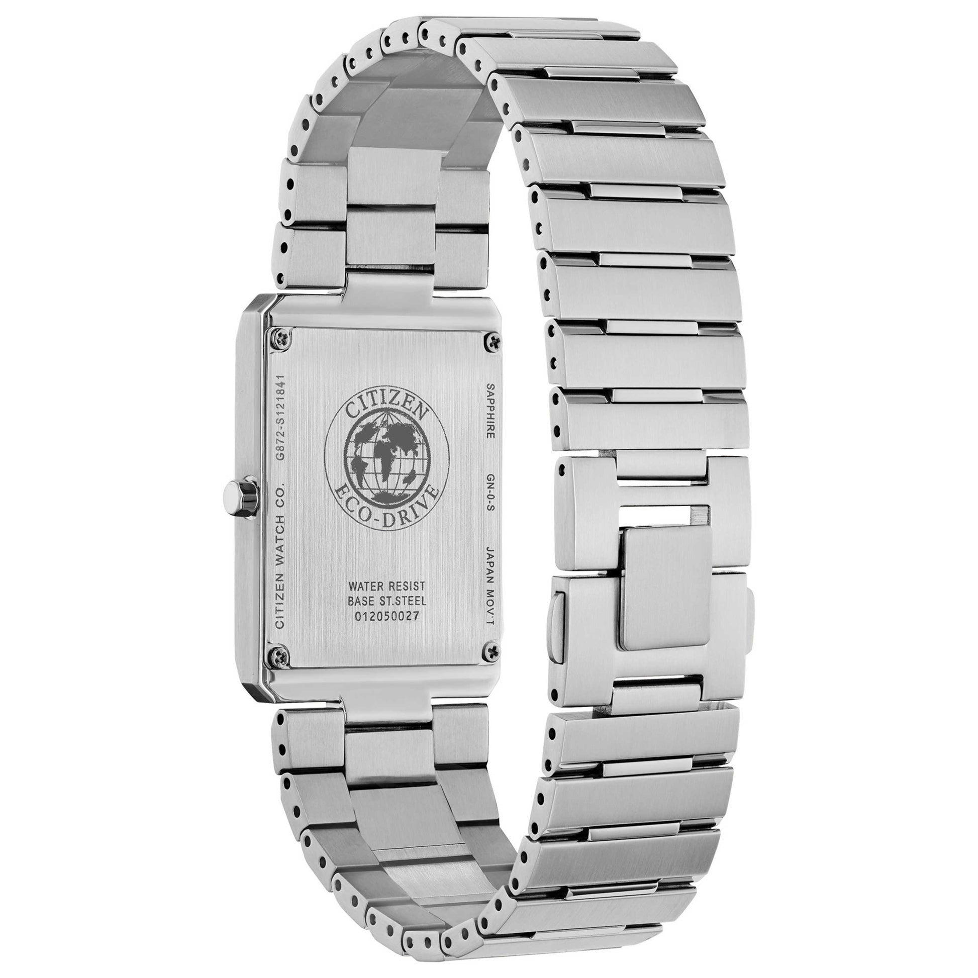 Left view of Citizen Stiletto Unisex Solar Powered Quartz Eco-Drive Watch EG6016-58A