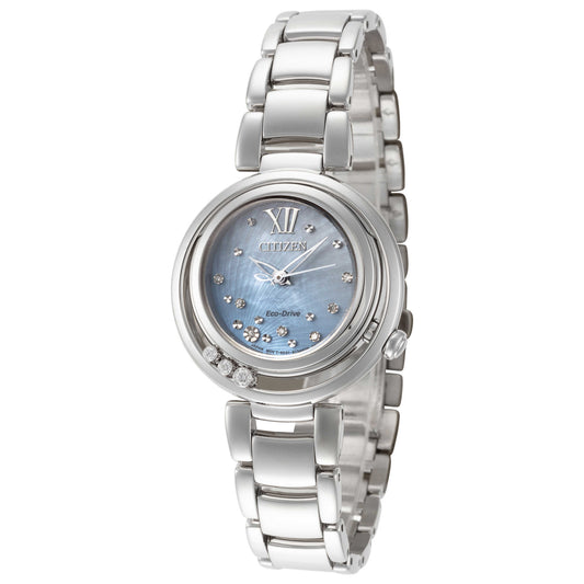 Front view of Citizen L Sunrise Women's Solar Watch EM0320-59D