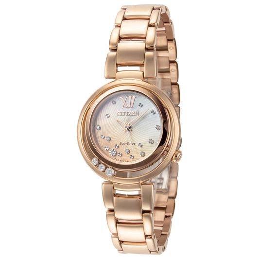 Front view of Citizen Sunrise Women's Solar Watch EM0323-51N