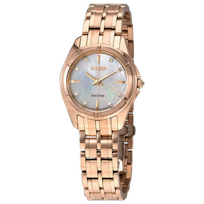 Front view of Citizen Prezia Women's Solar Powered Quartz Eco-Drive Watch EM0353-50D