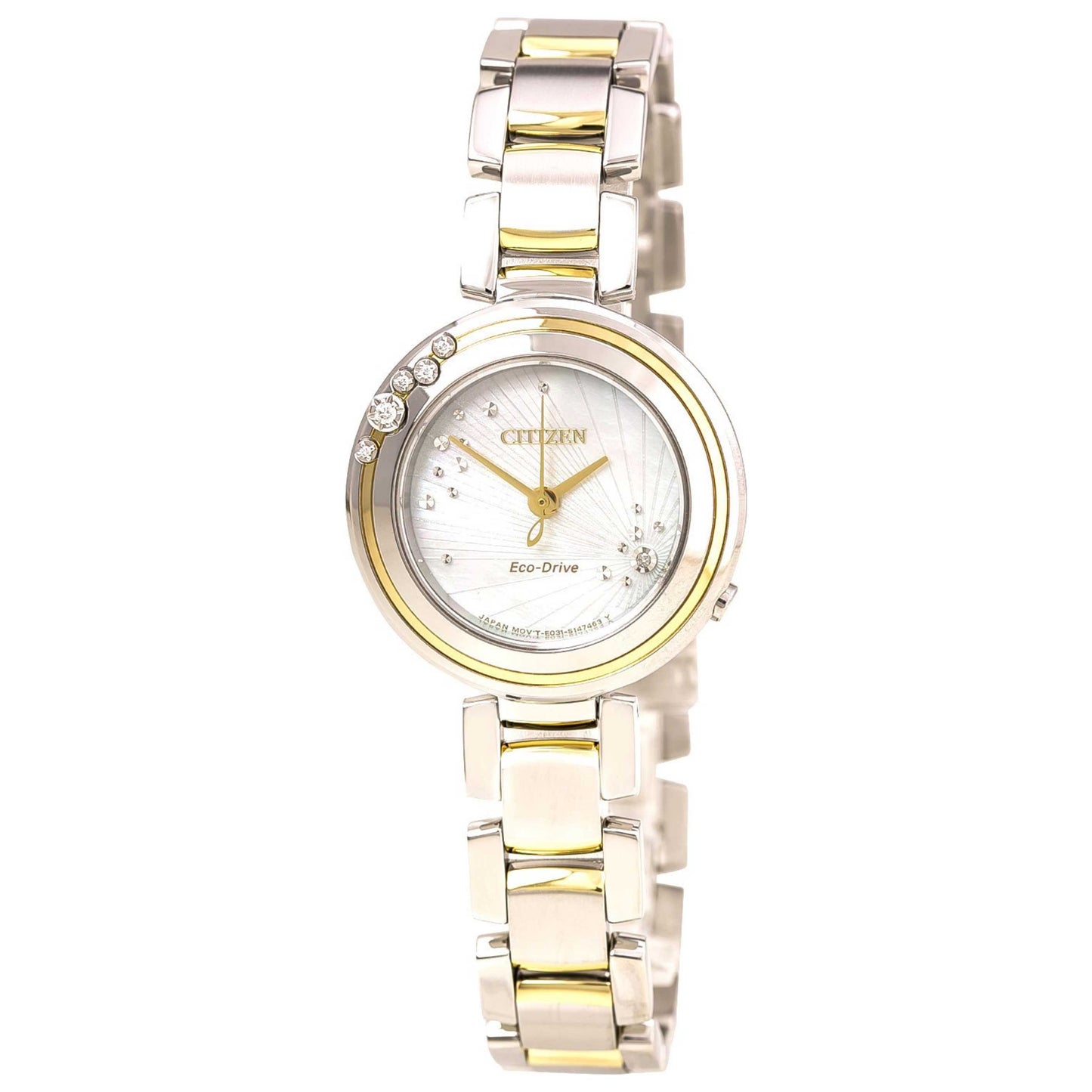 Front view of Citizen L Carina Women's Solar Powered Quartz Eco-Drive Watch EM0464-59D