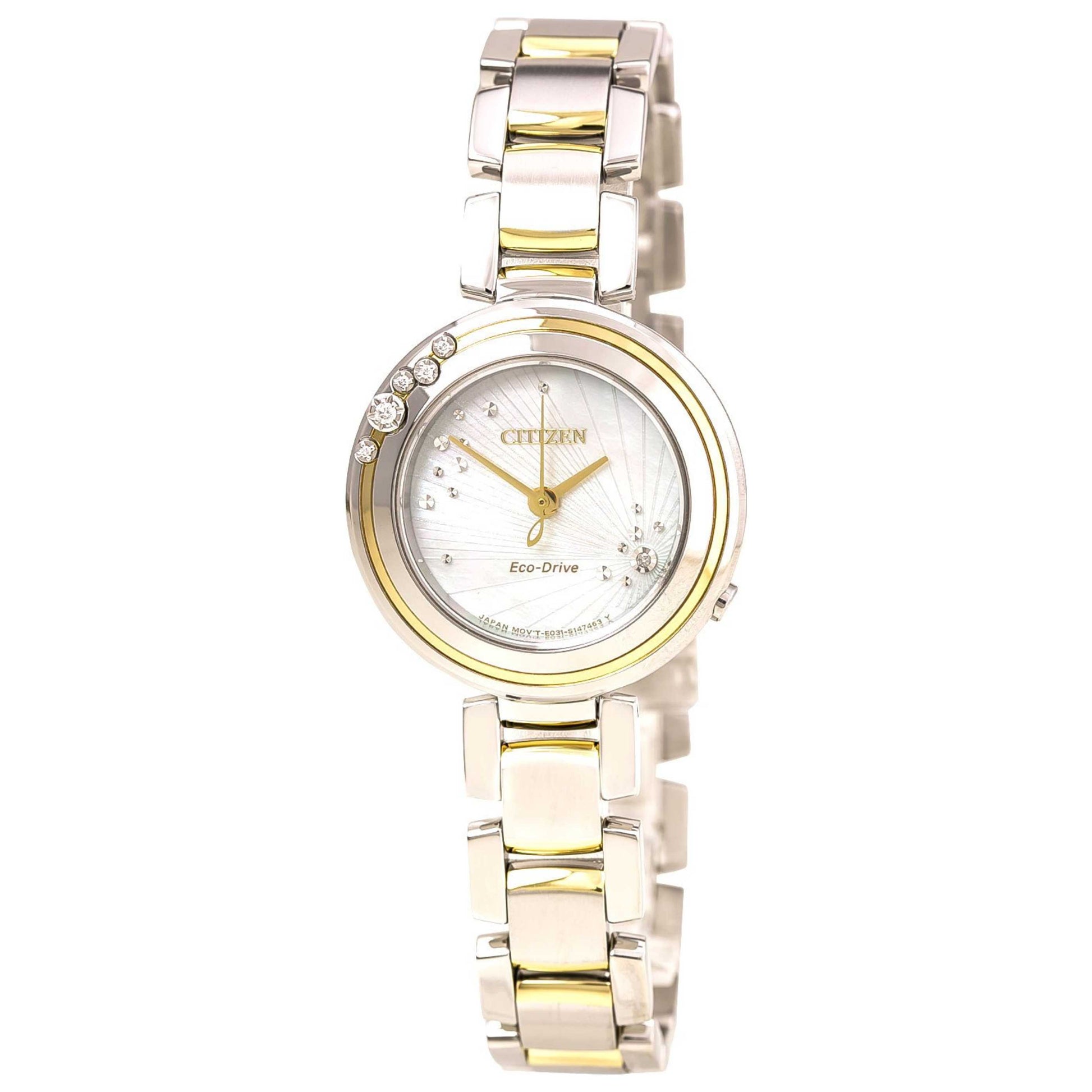Front view of Citizen L Carina Women's Solar Powered Quartz Eco-Drive Watch EM0464-59D