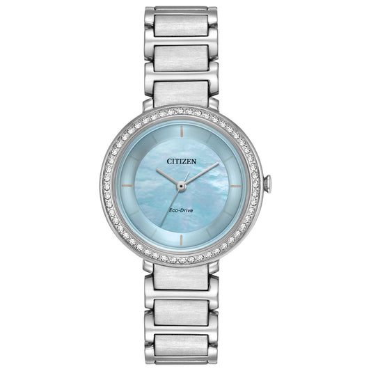 Front view of Citizen Silhouette Women's Solar Watch EM0480-52N