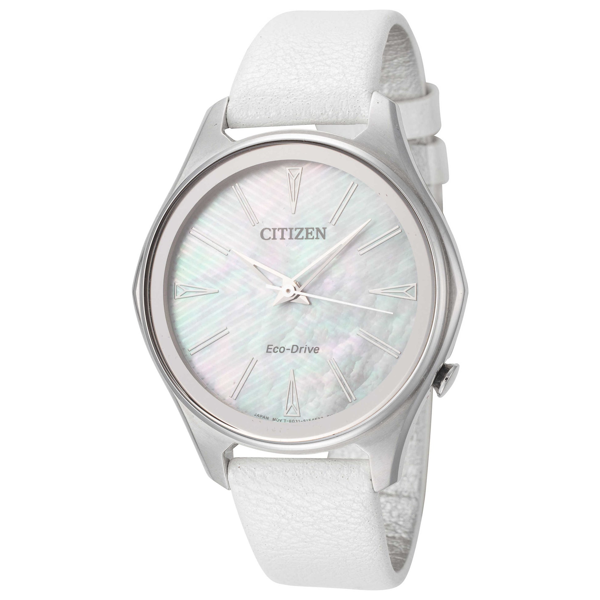 Front view of Citizen Modena Women's Solar Powered Quartz Eco-Drive Watch EM0590-03D
