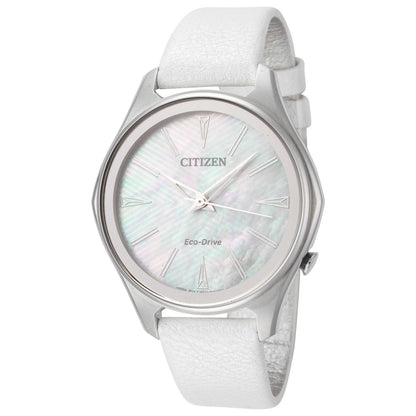 Front view of Citizen Modena Women's Solar Powered Quartz Eco-Drive Watch EM0590-03D
