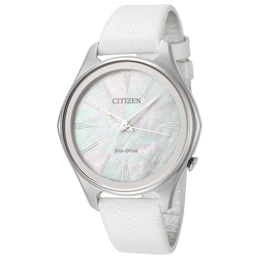 Front view of Citizen Modena Women's Solar Powered Quartz Eco-Drive Watch EM0590-03D