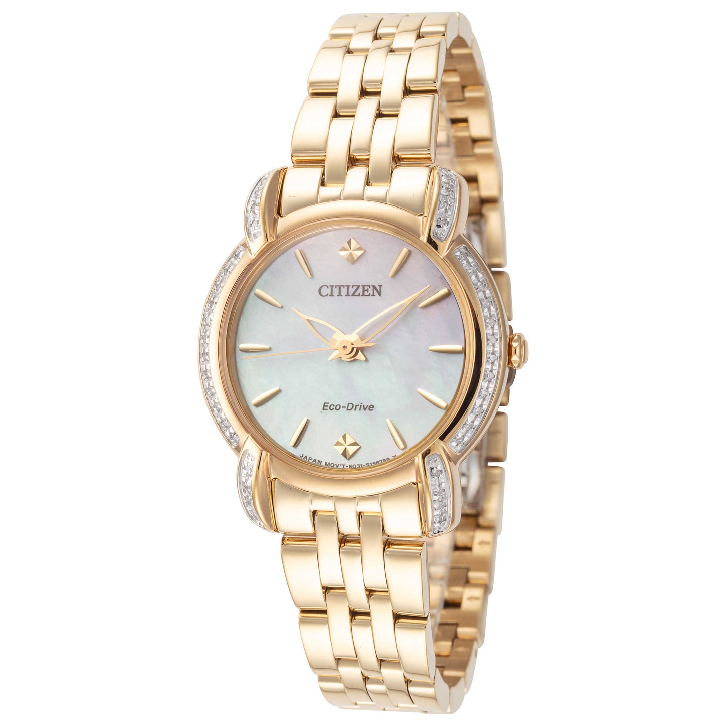 Front view of Citizen JOLIE Women's Solar Powered Quartz Eco-Drive Watch EM0692-54D