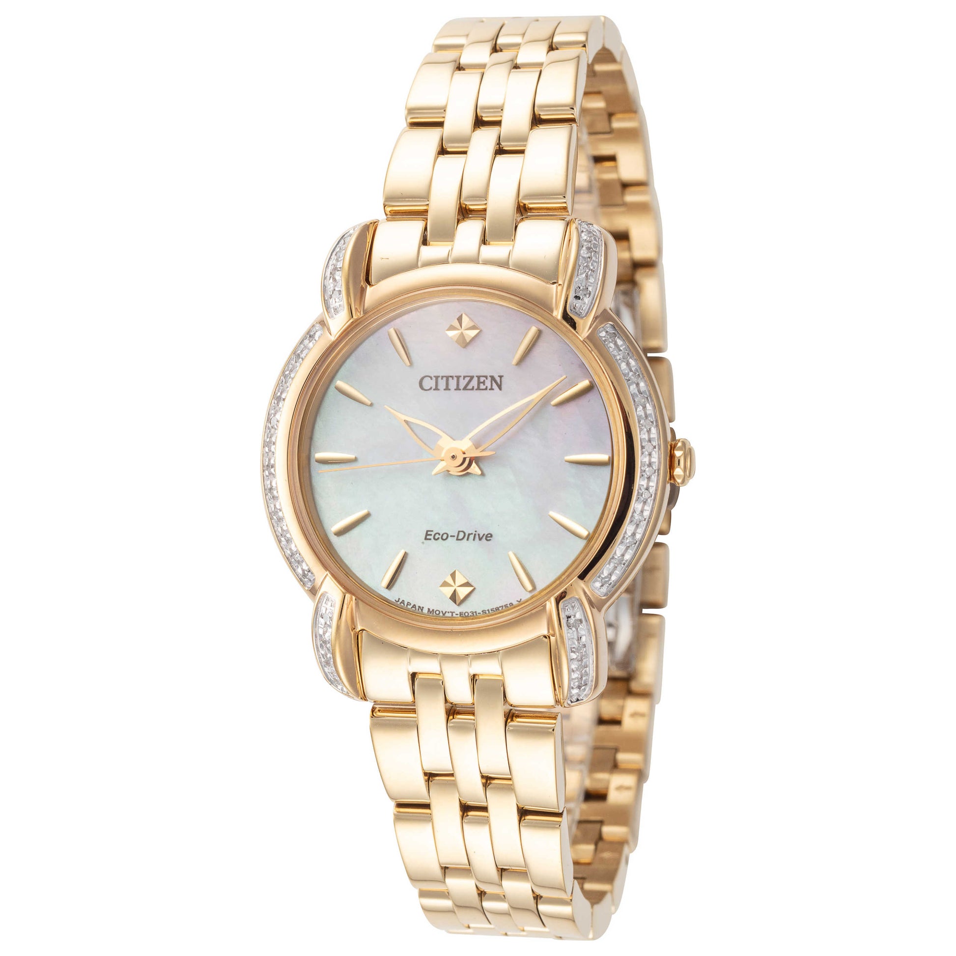 Front view of Citizen JOLIE Women's Solar Powered Quartz Eco-Drive Watch EM0692-54D