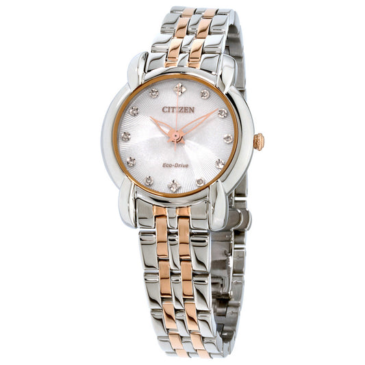 Front view of Citizen Jolie Women's Solar Powered Quartz Eco-Drive Watch EM0716-58A