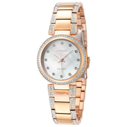Front view of Citizen Silhouette Women's Solar Powered Quartz Eco-Drive Watch EM0843-51D
