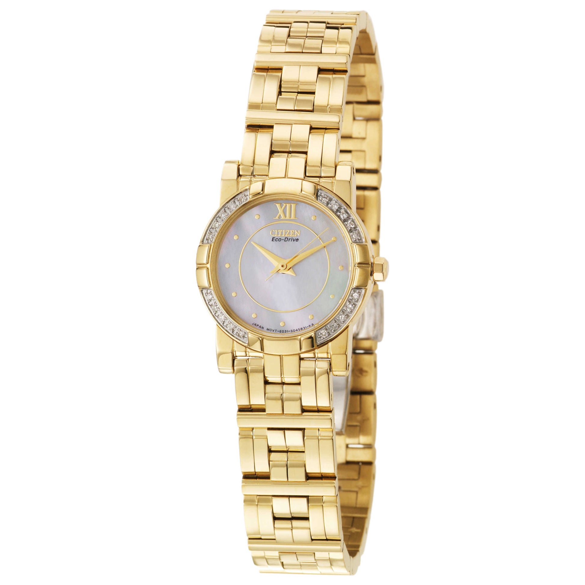 Front view of Citizen Elektra Women's Solar Powered Quartz Eco-Drive Watch EP5542-51D