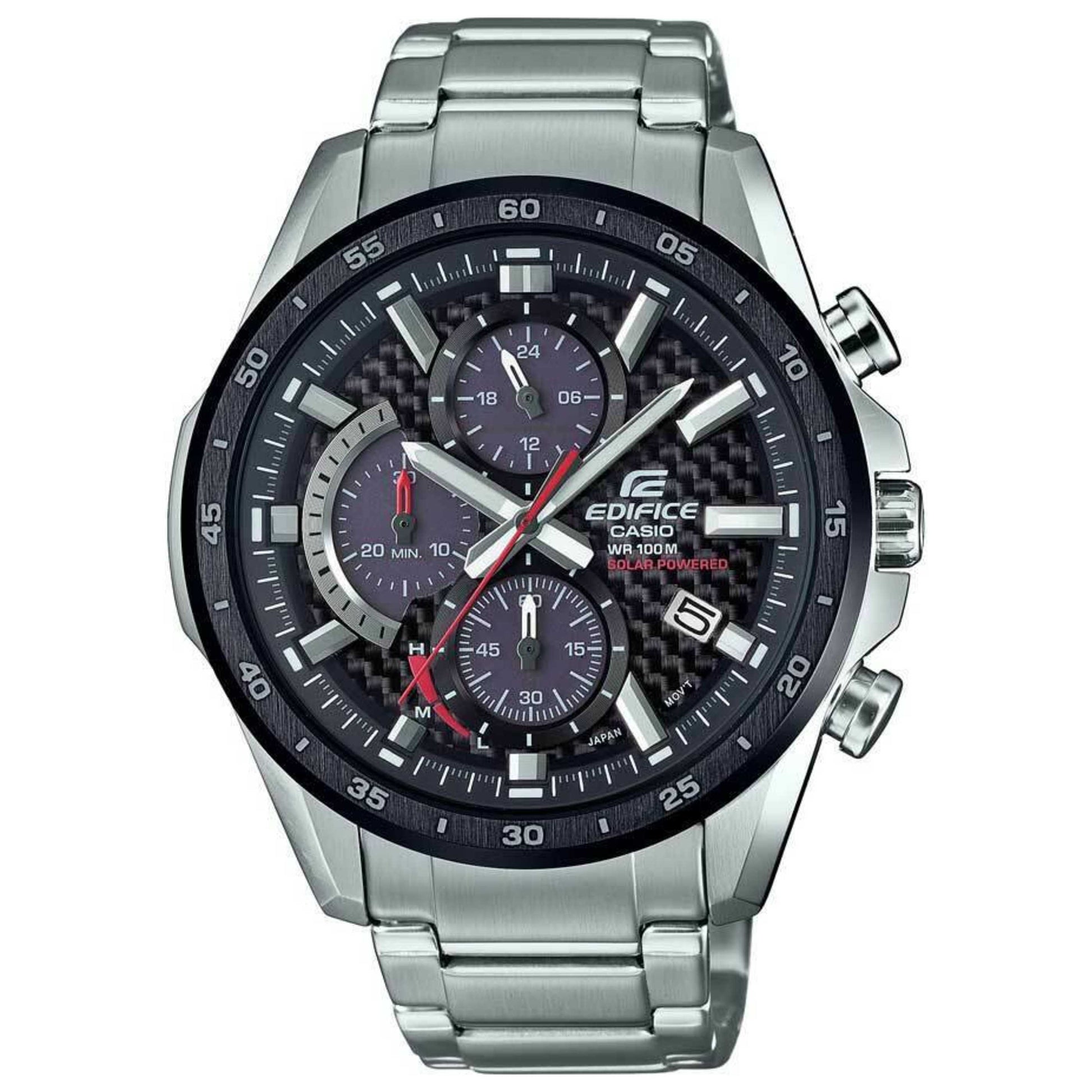 Front view of Casio Edifice Men's Solar Watch EQS-900DB-1AVUDF