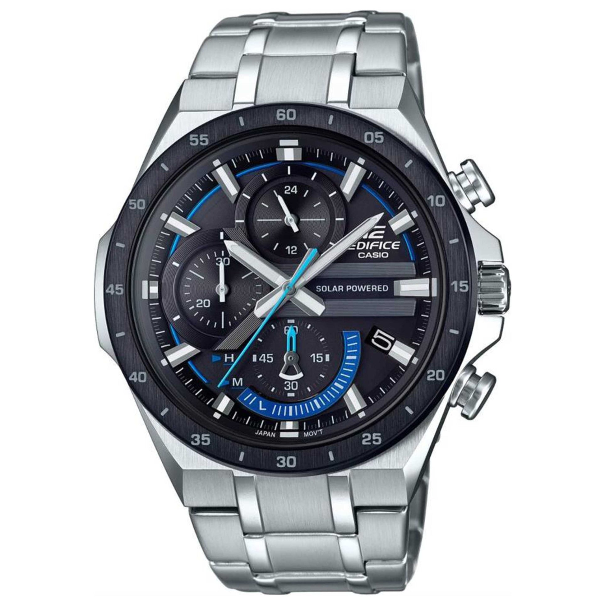 Front view of Casio Edifice Men's Solar Watch EQS-920DB-1BVUDF