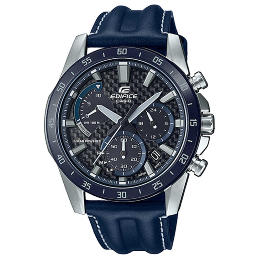 Front view of Casio Edifice Men's Solar Watch EQS-930BL-2AVUDF