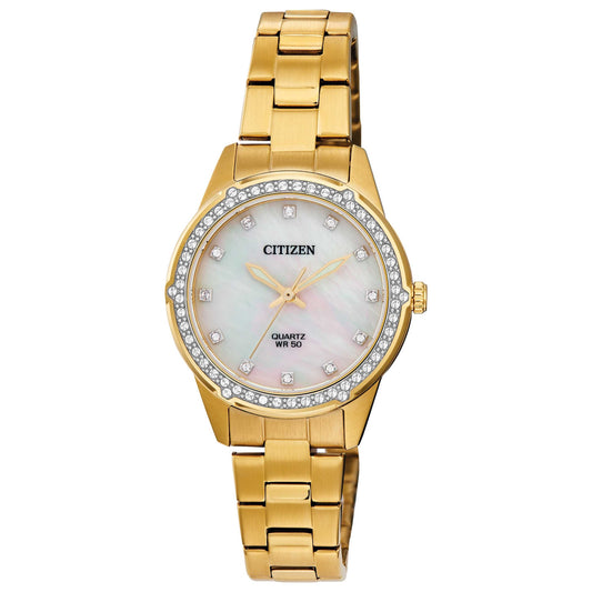 Front view of Citizen Classic Women's Solar Powered Quartz Eco-Drive Watch ER0222-56D