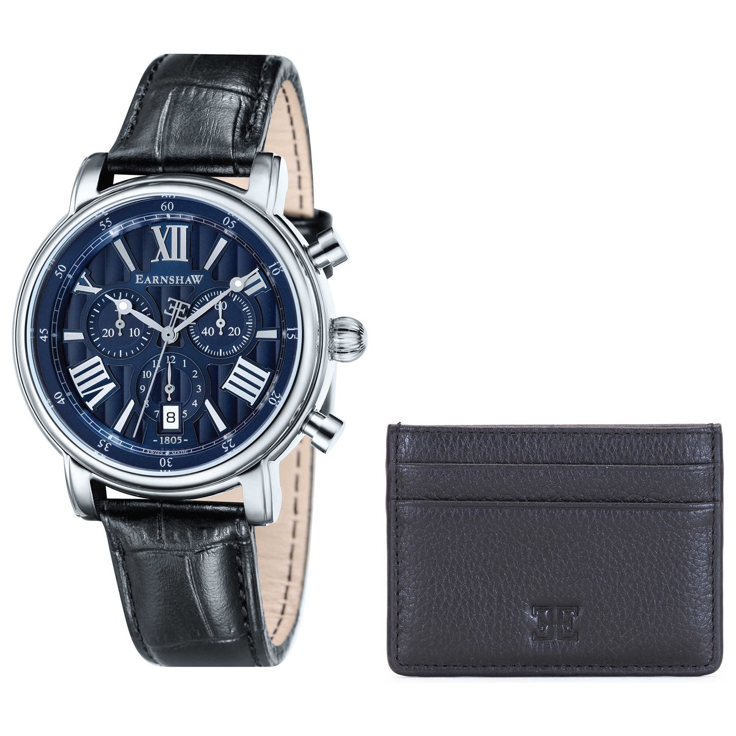 Front view of Thomas Earnshaw Longcase Men's Automatic Watch ES-0016-SETA-02