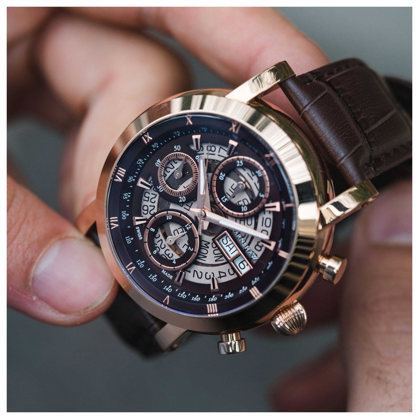 Back view of Thomas Earnshaw Longcase Men's Automatic Watch ES-0033-03