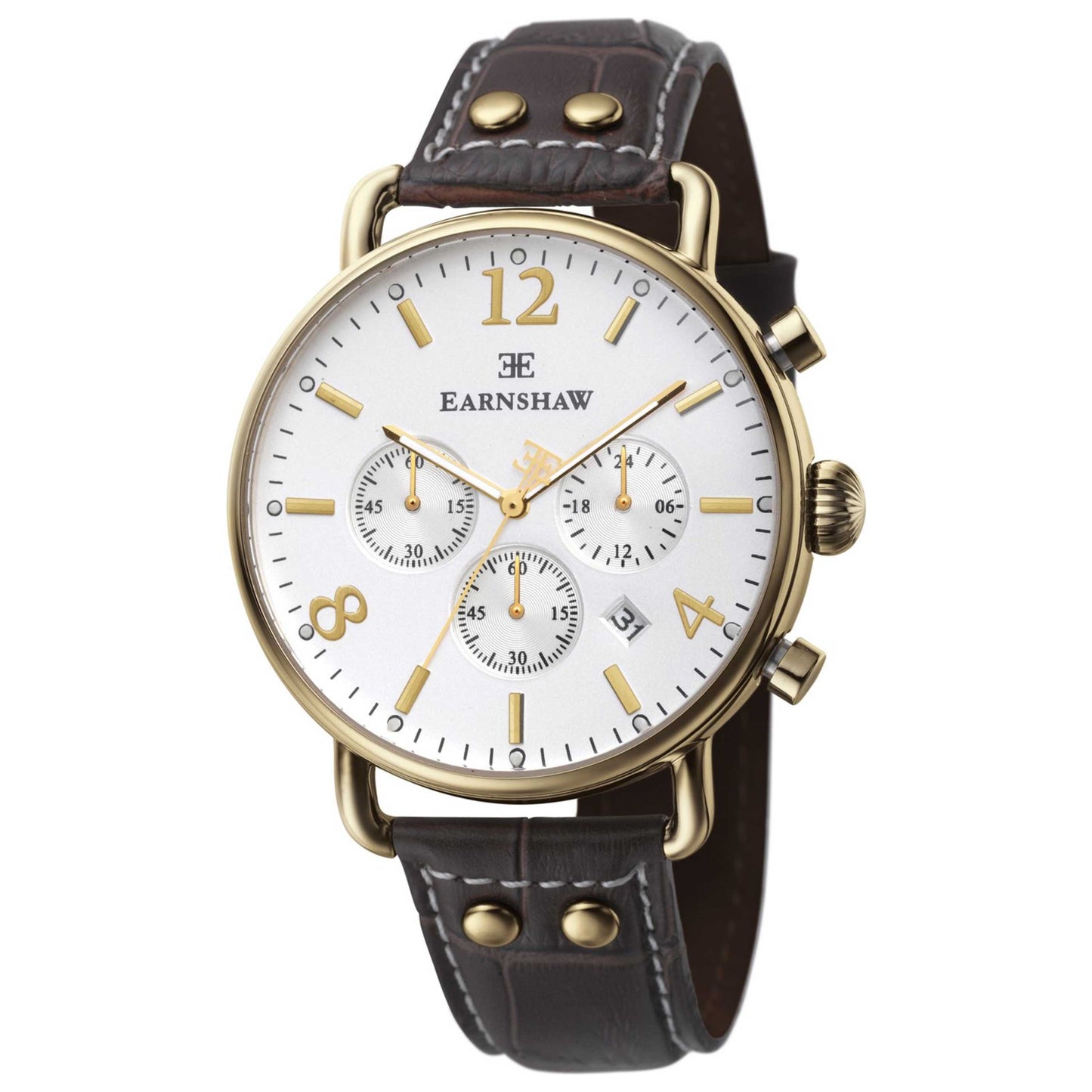 Front view of Thomas Earnshaw Investigator Men's Quartz Watch ES-8001-02