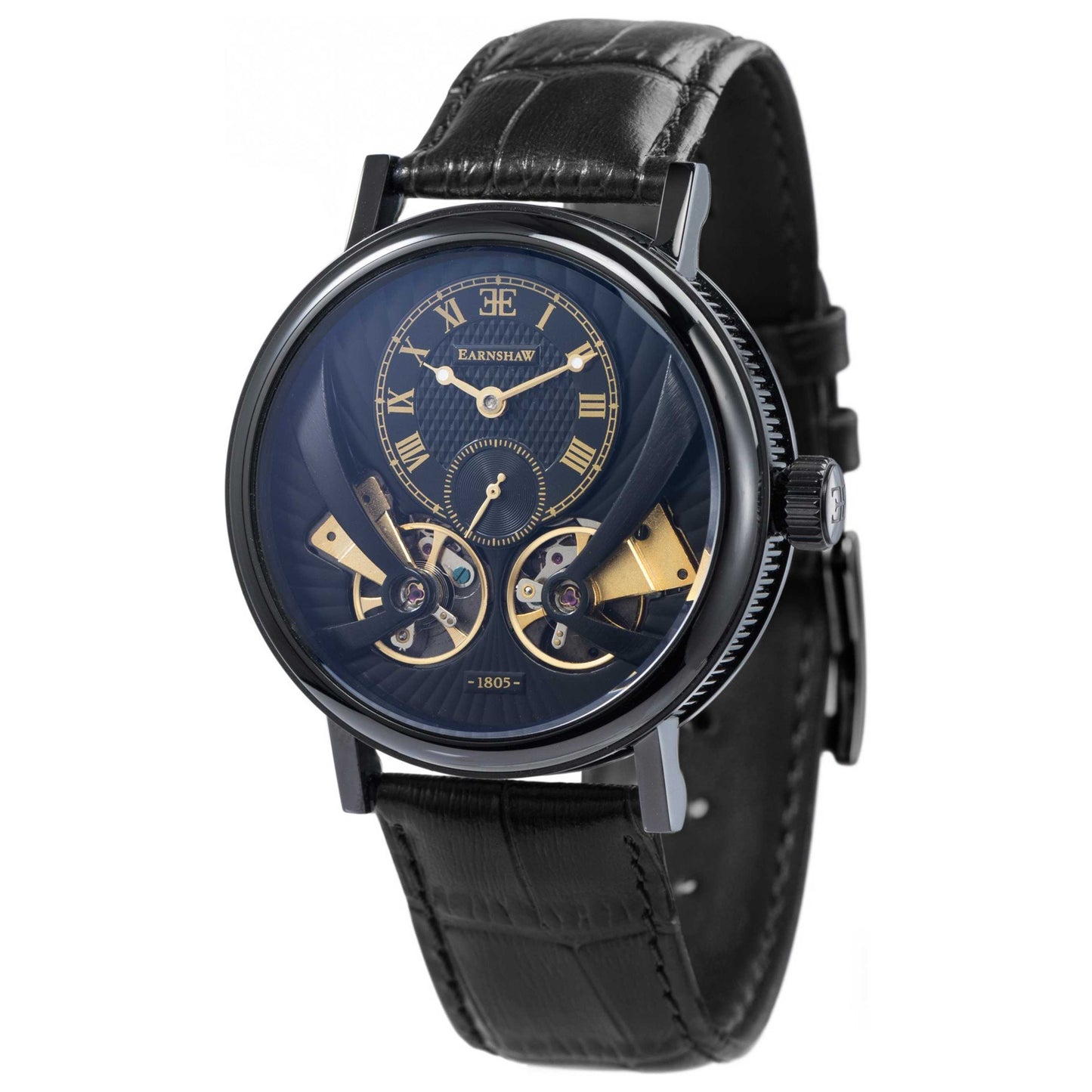 Front view of Thomas Earnshaw Beaufort Anatolia Men's Manual-Wind Watch ES-8059-04