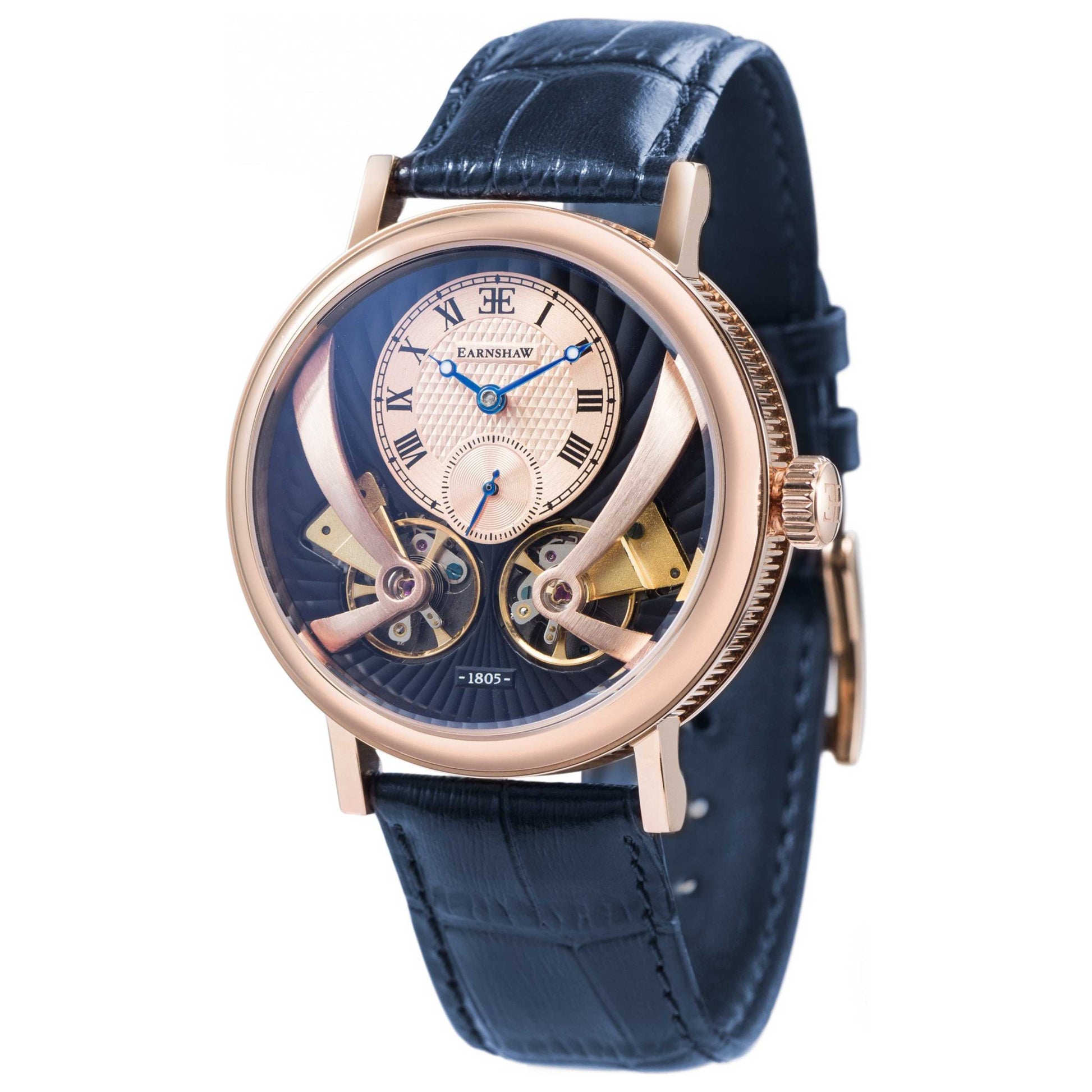 Front view of Thomas Earnshaw Beaufort Anatolia Men's Manual-Wind Watch ES-8059-05