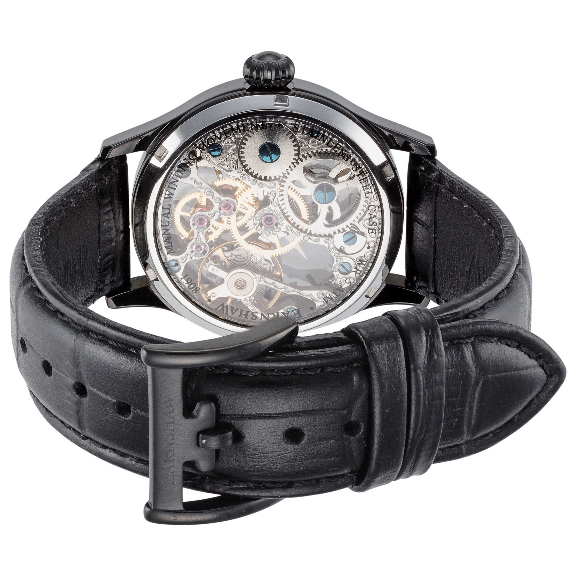 Back view of Thomas Earnshaw Bauer Men's Manual-Wind Watch ES-8061-05