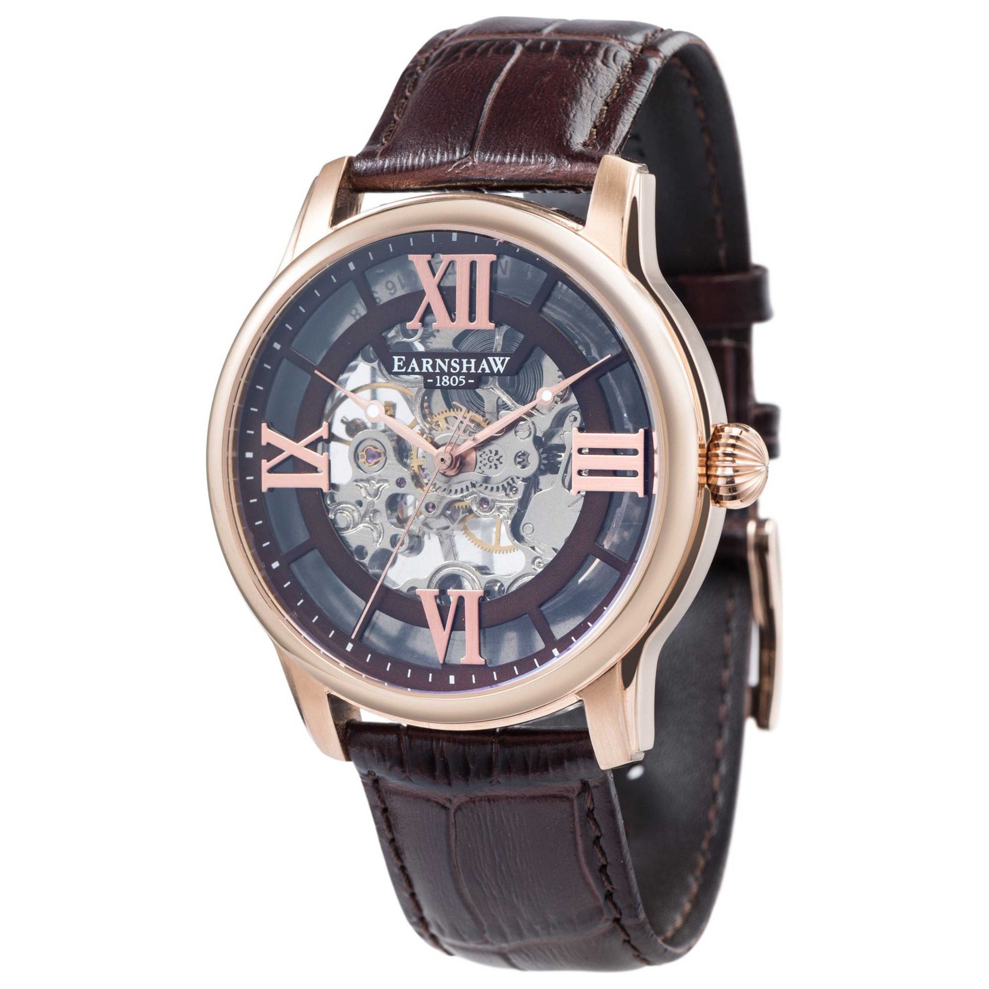 Front view of Thomas Earnshaw Longitude Men's Manual-Wind Watch ES-8062-02