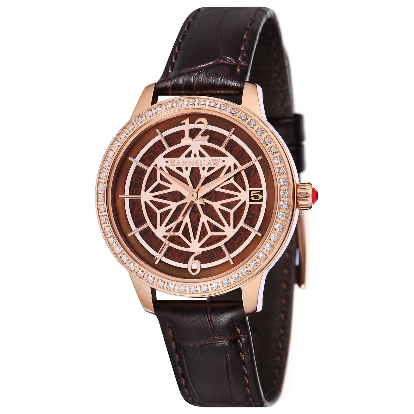 Front view of Thomas Earnshaw Lady Kew Women's Automatic Watch ES-8064-02