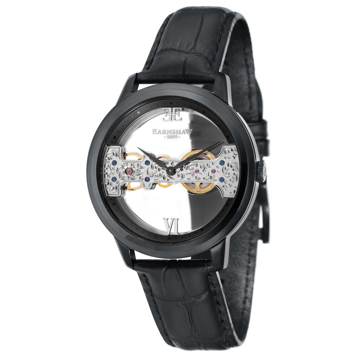 Front view of Thomas Earnshaw Cornwall Bridge Men's Manual-Wind Watch ES-8065-05