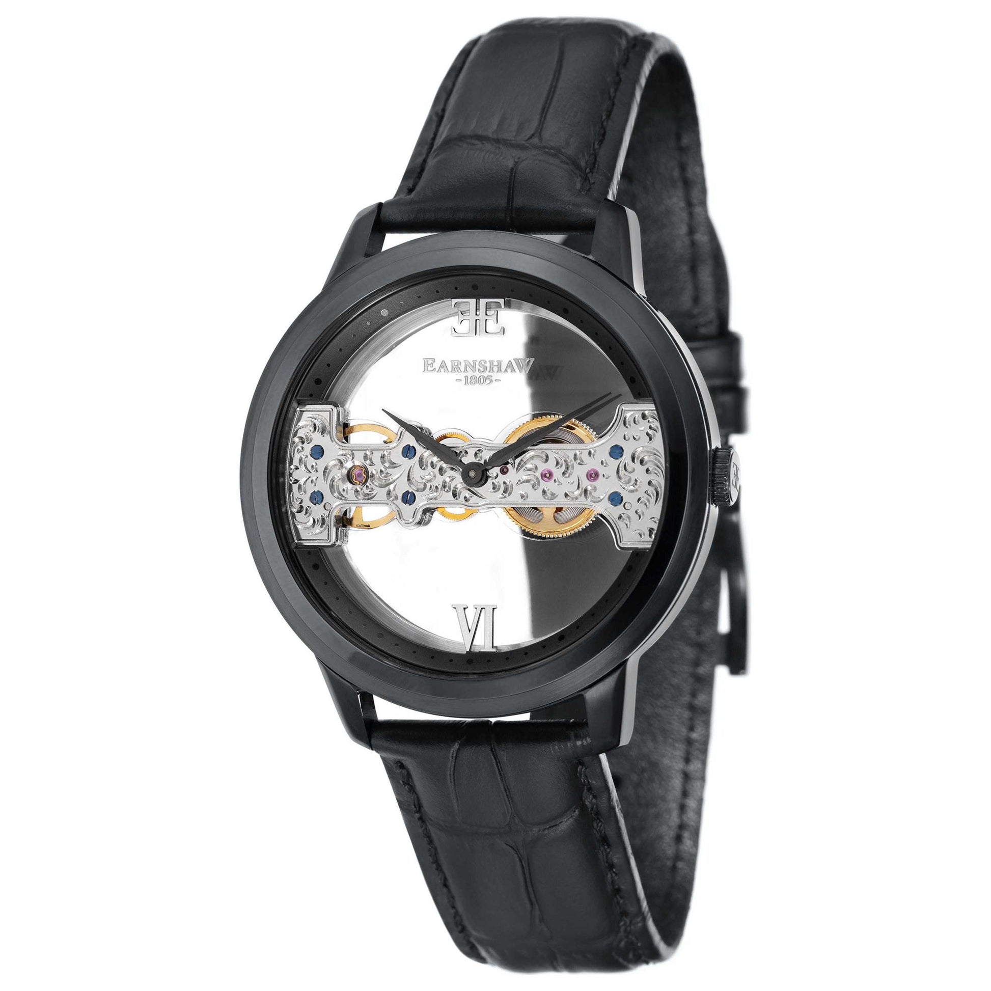 Front view of Thomas Earnshaw Cornwall Bridge Men's Manual-Wind Watch ES-8065-05