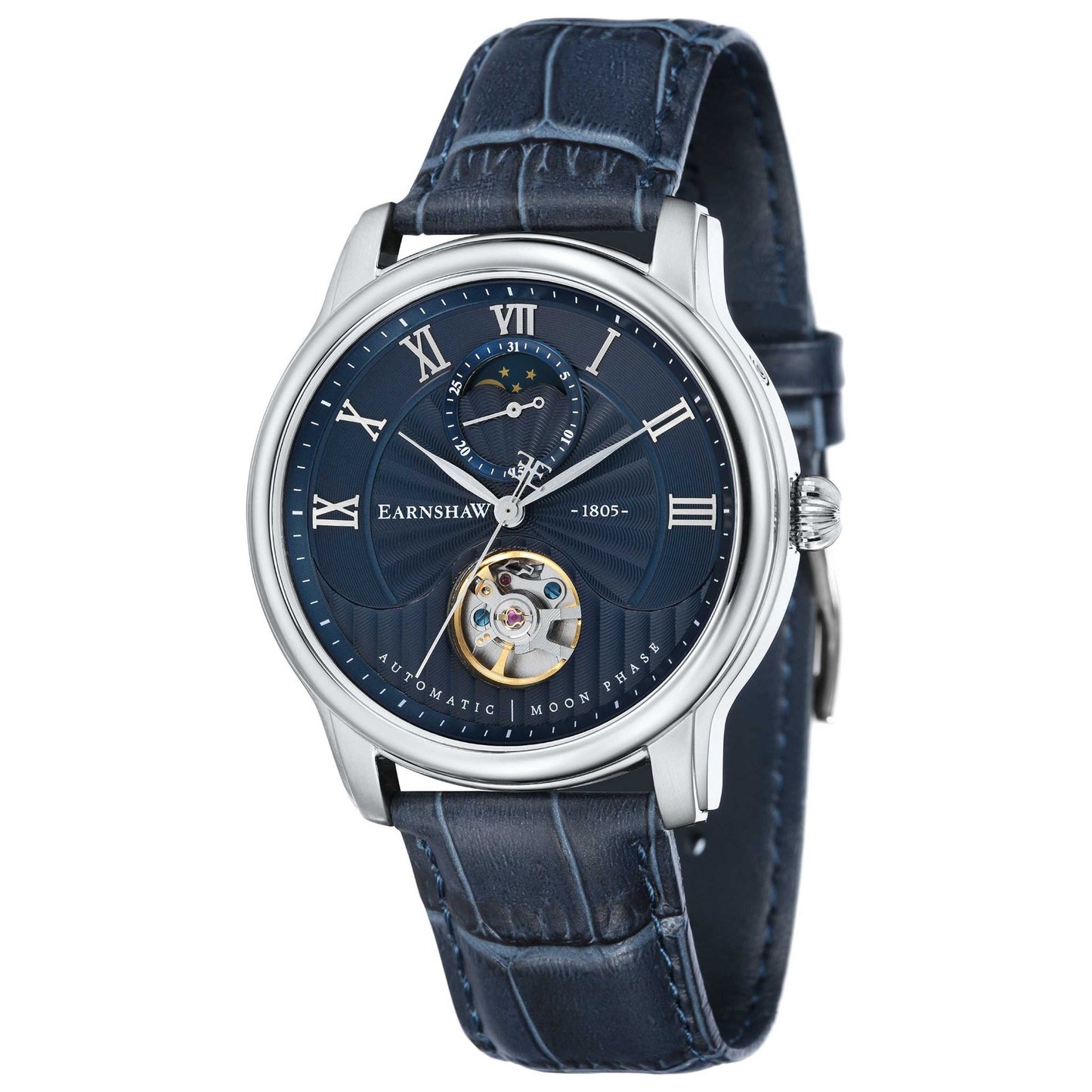 Front view of Thomas Earnshaw Longitude Men's Manual-Wind Watch ES-8066-02
