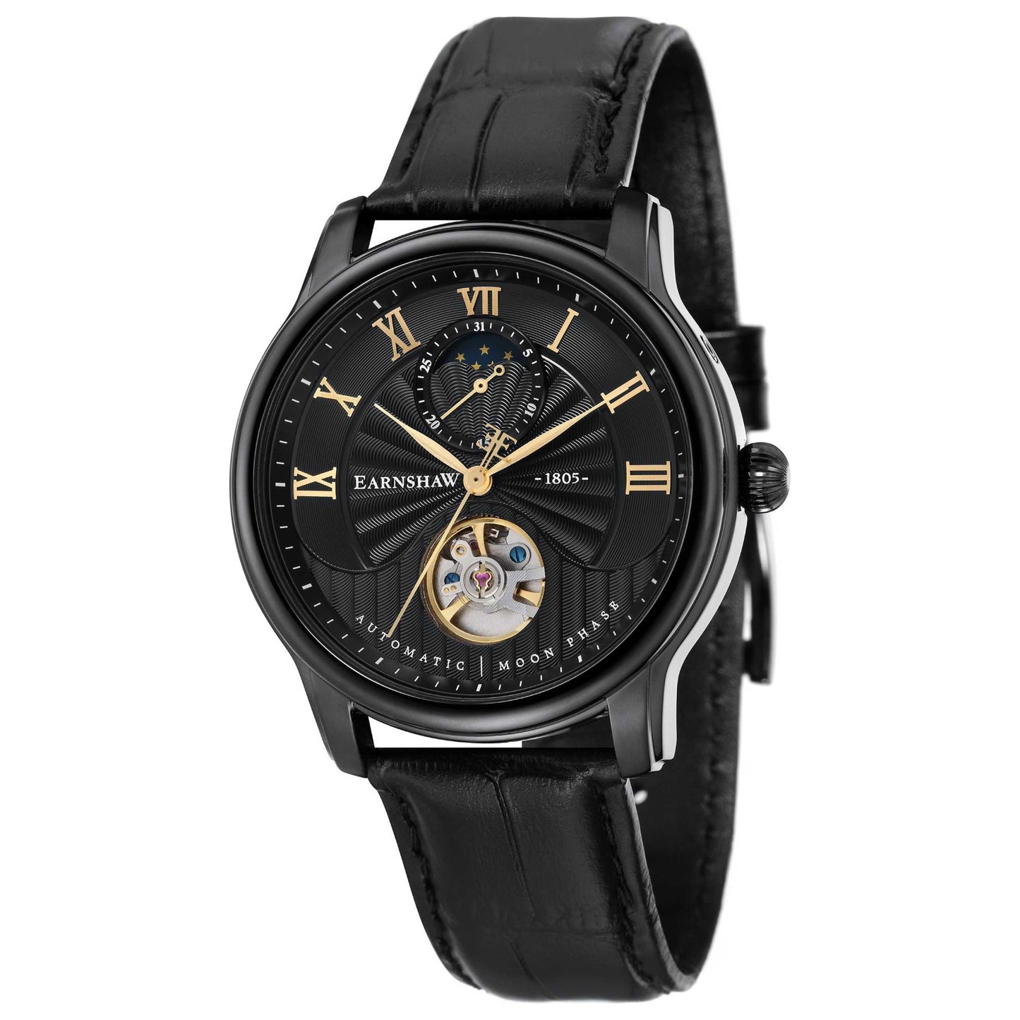 Front view of Thomas Earnshaw Longitude Men's Manual-Wind Watch ES-8066-05
