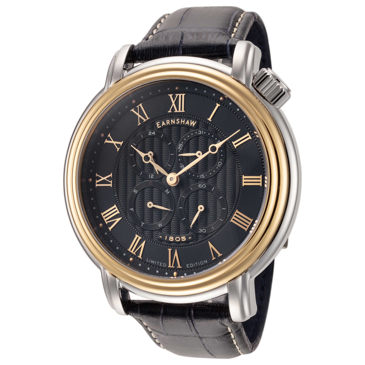 Front view of Thomas Earnshaw Longcase Inman Men's Quartz Watch ES-8168-02