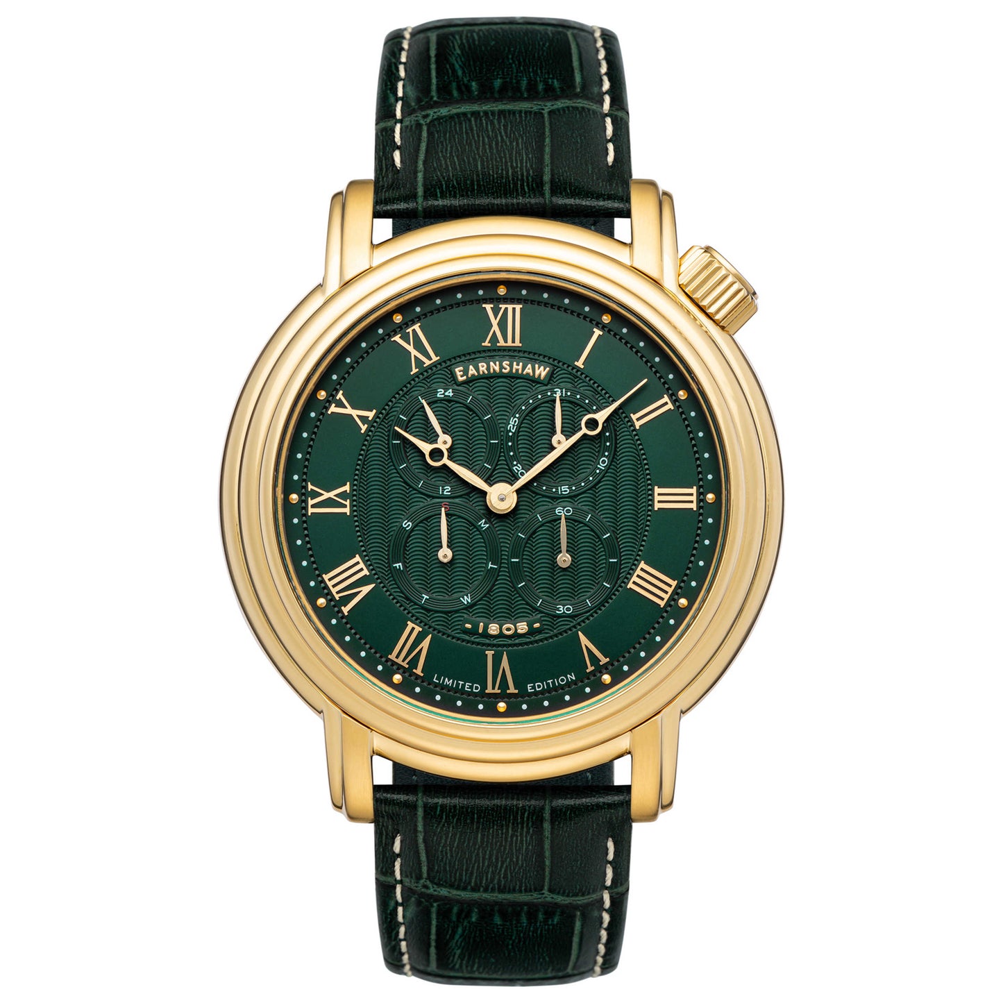 Front view of Thomas Earnshaw Longcase Inman Men's Quartz Watch ES-8168-04