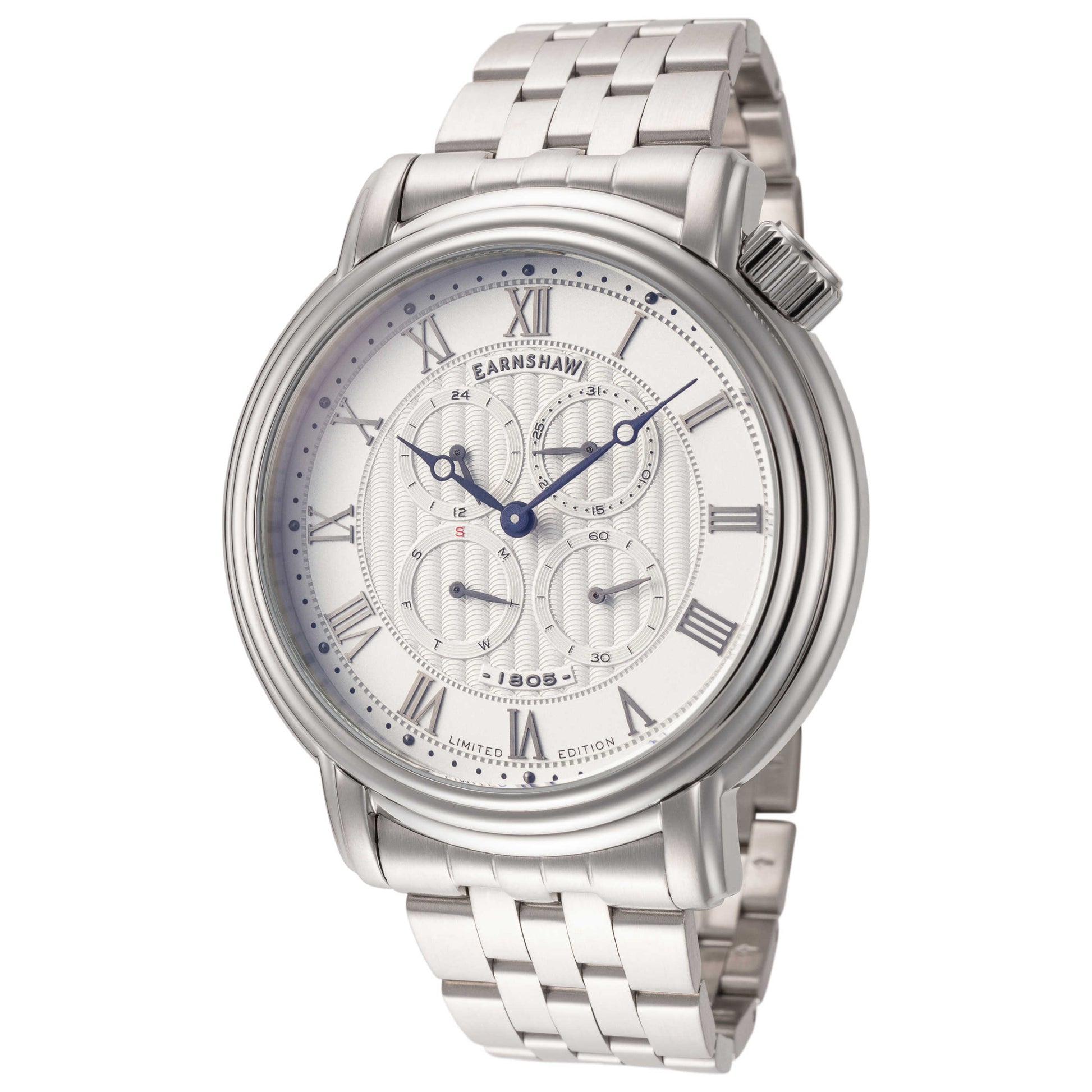 Front view of Thomas Earnshaw Longcase Inman Men's Quartz Watch ES-8168-33