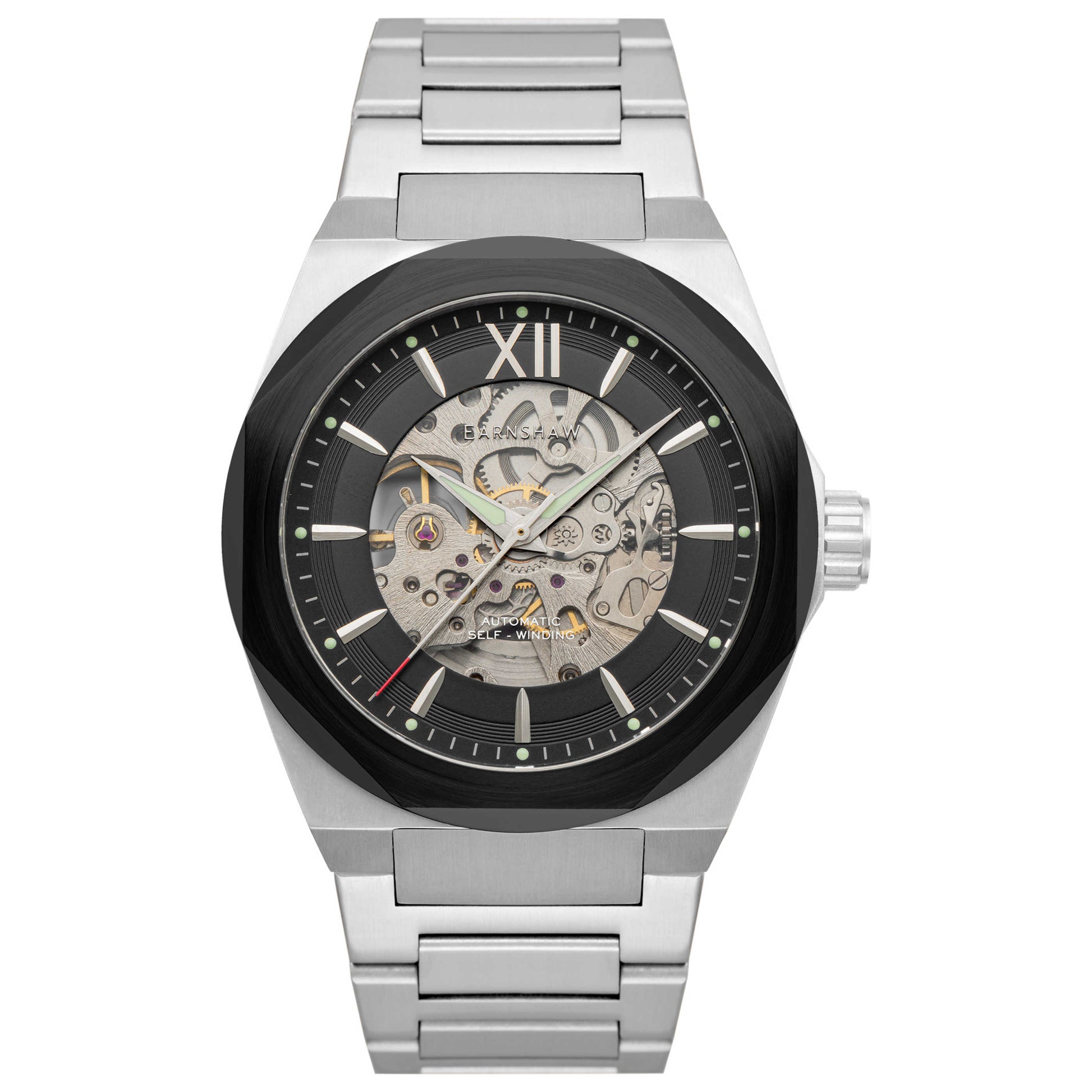 Front view of Thomas Earnshaw Discovery Clark Men's Automatic Watch ES-8183-66