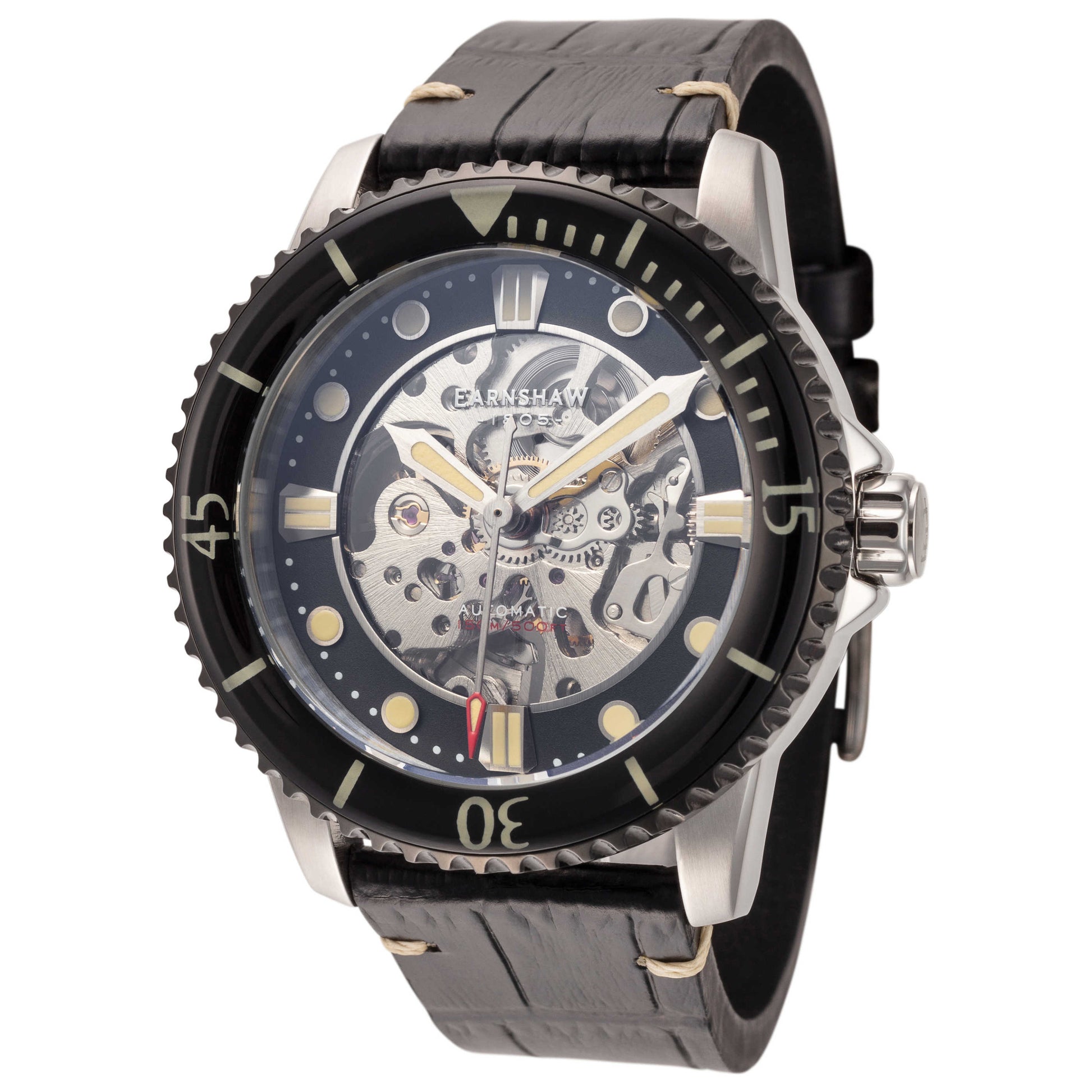 Front view of Thomas Earnshaw Admiral Pole Men's Automatic Watch ES-8185-03