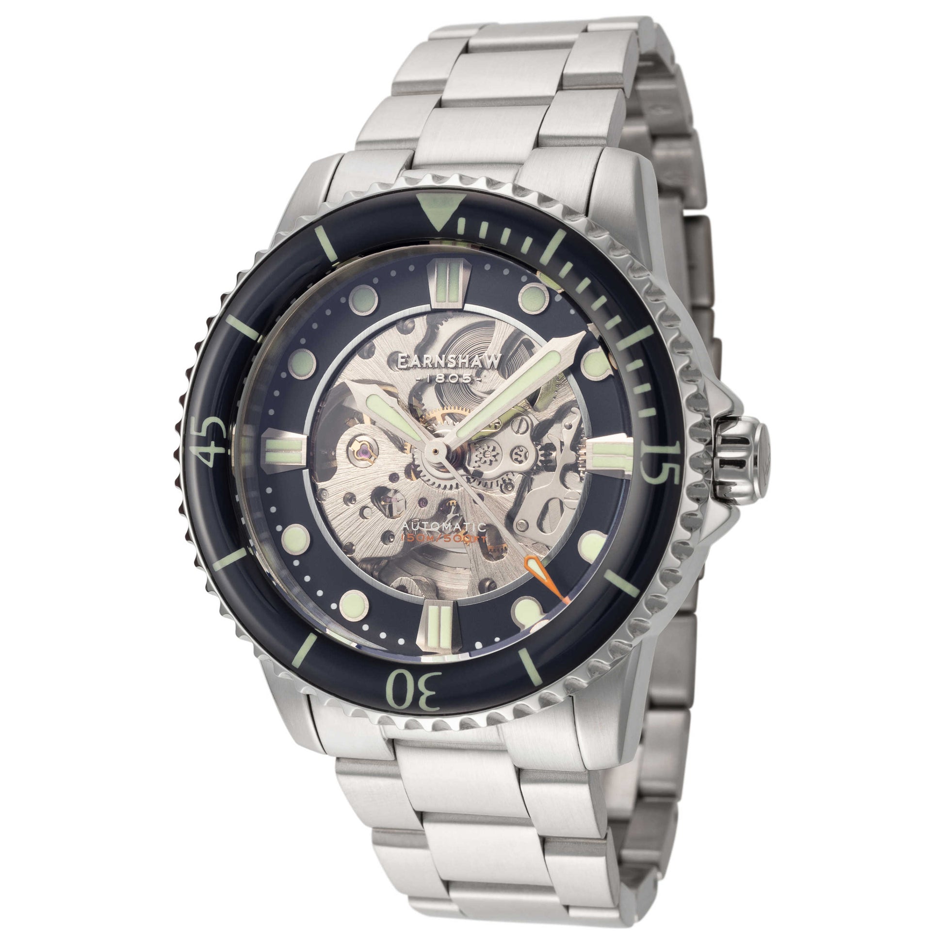 Front view of Thomas Earnshaw Admiral Pole Men's Automatic Watch ES-8185-22