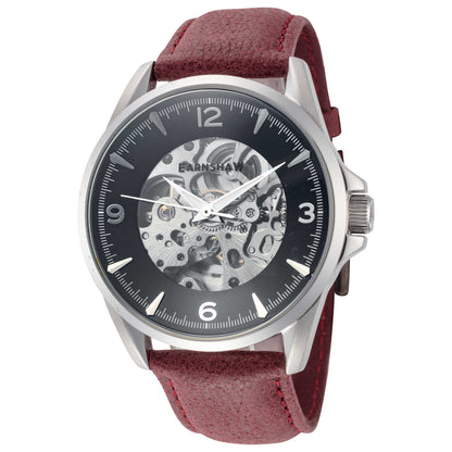 Front view of Thomas Earnshaw Lincoln Skeleton Men's Automatic Watch ES-8216-01