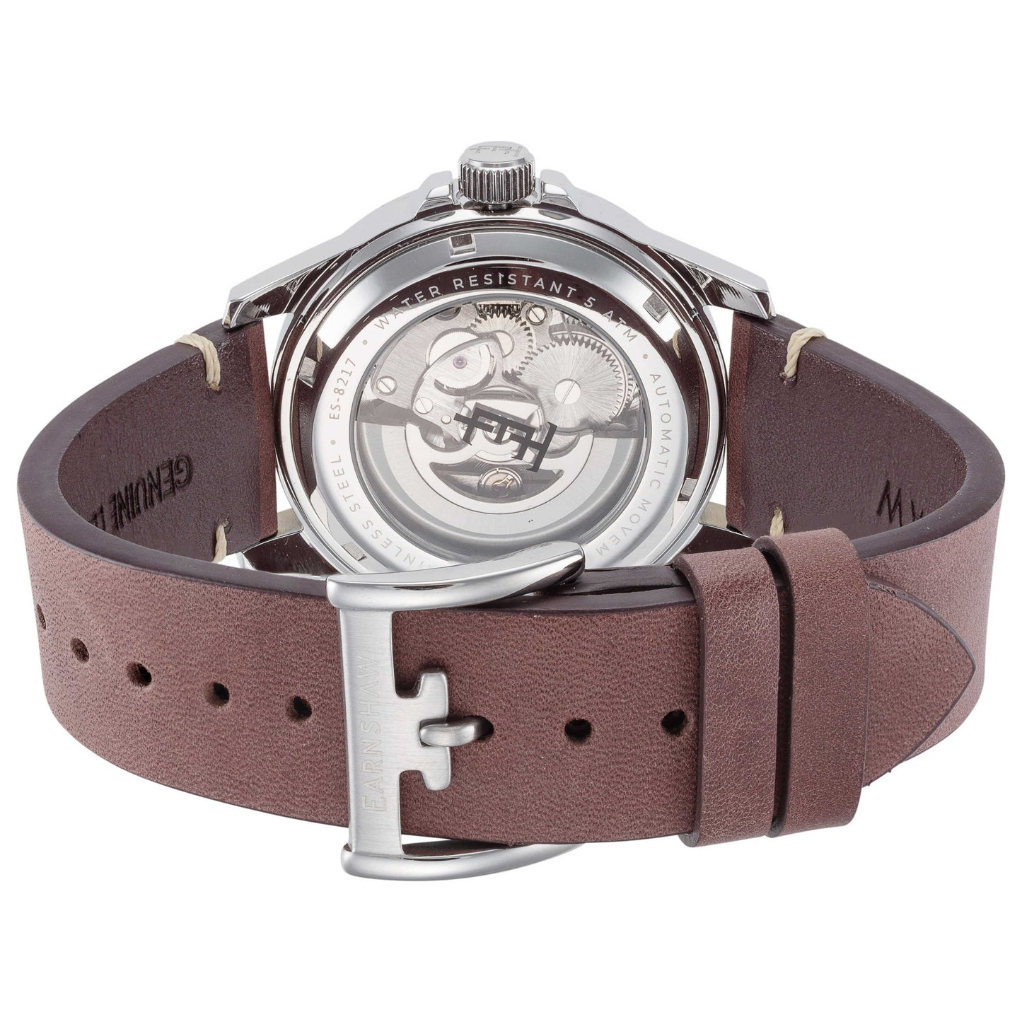 Back view of Thomas Earnshaw Murray Skeleton Men's Automatic Watch ES-8217-01