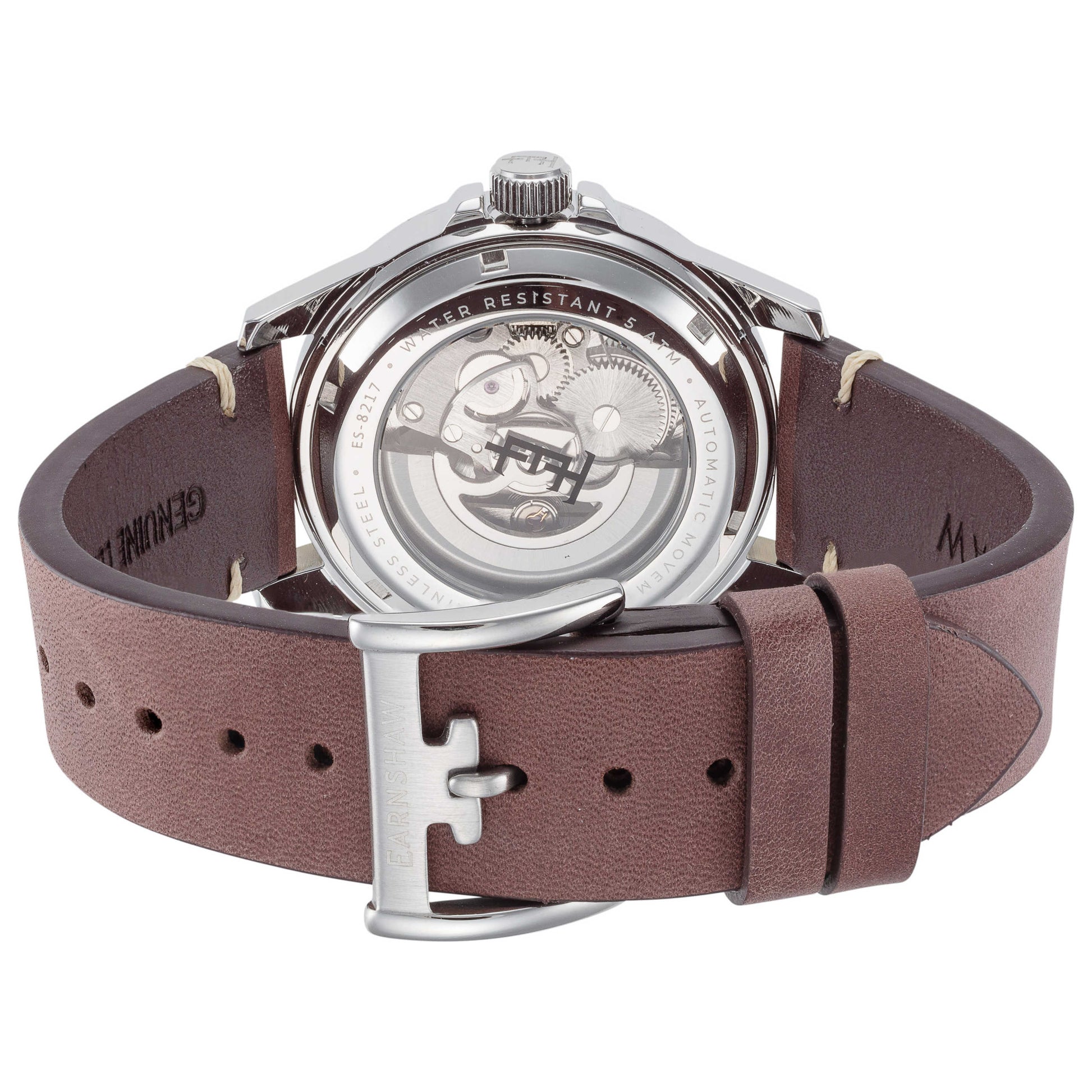 Back view of Thomas Earnshaw Murray Skeleton Men's Automatic Watch ES-8217-01