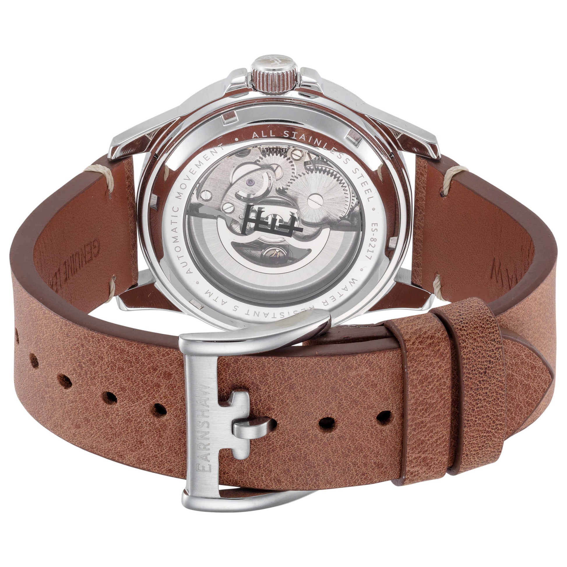 Back view of Thomas Earnshaw Murray Skeleton Men's Automatic Watch ES-8217-02